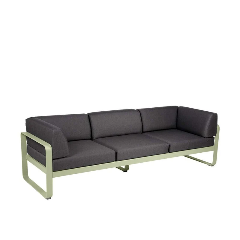 Gartensofa BELLEVIE - 3-Sitzer mit Seitenkissen