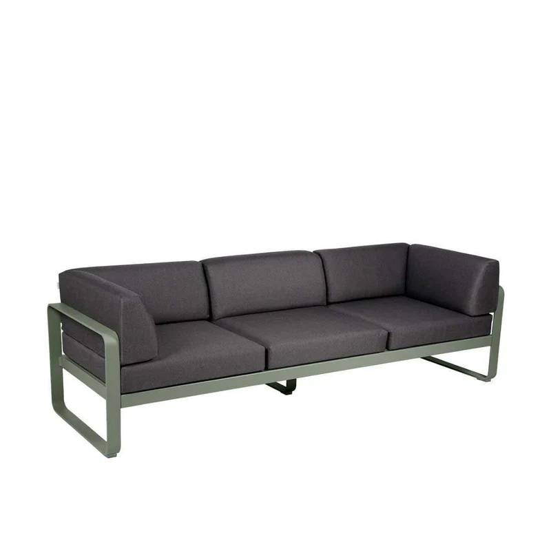 Gartensofa BELLEVIE - 3-Sitzer mit Seitenkissen