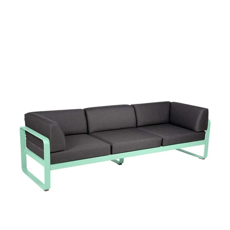 Gartensofa BELLEVIE - 3-Sitzer mit Seitenkissen
