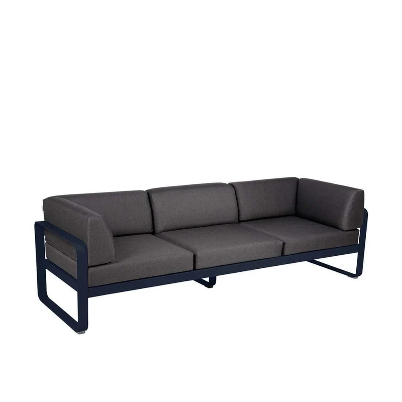Gartensofa BELLEVIE - 3-Sitzer mit Seitenkissen