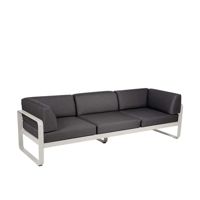 Gartensofa BELLEVIE - 3-Sitzer mit Seitenkissen