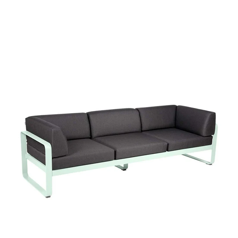 Gartensofa BELLEVIE - 3-Sitzer mit Seitenkissen
