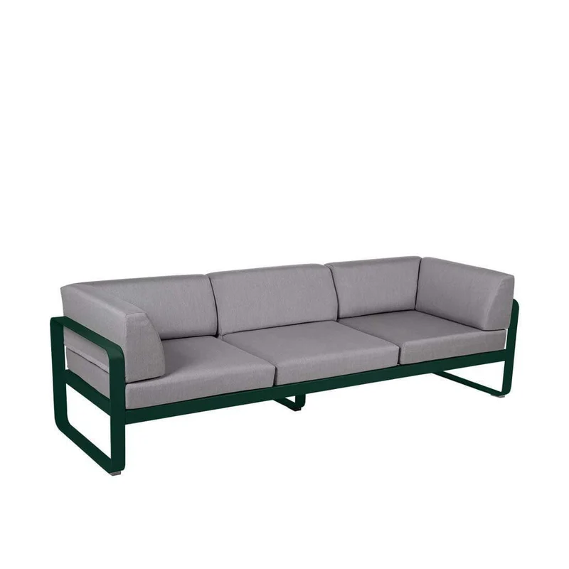 Gartensofa BELLEVIE - 3-Sitzer mit Seitenkissen