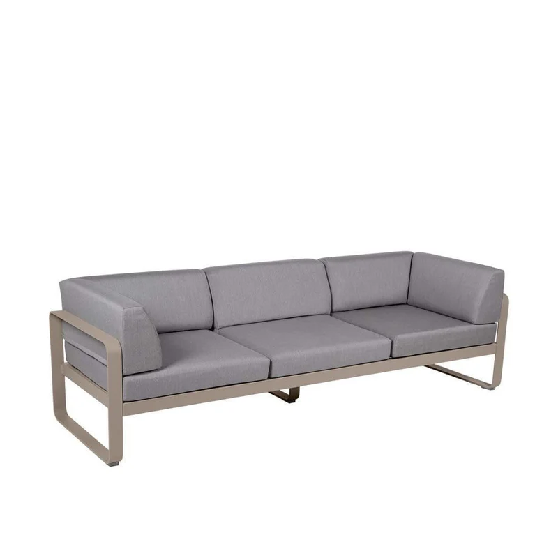 Gartensofa BELLEVIE - 3-Sitzer mit Seitenkissen