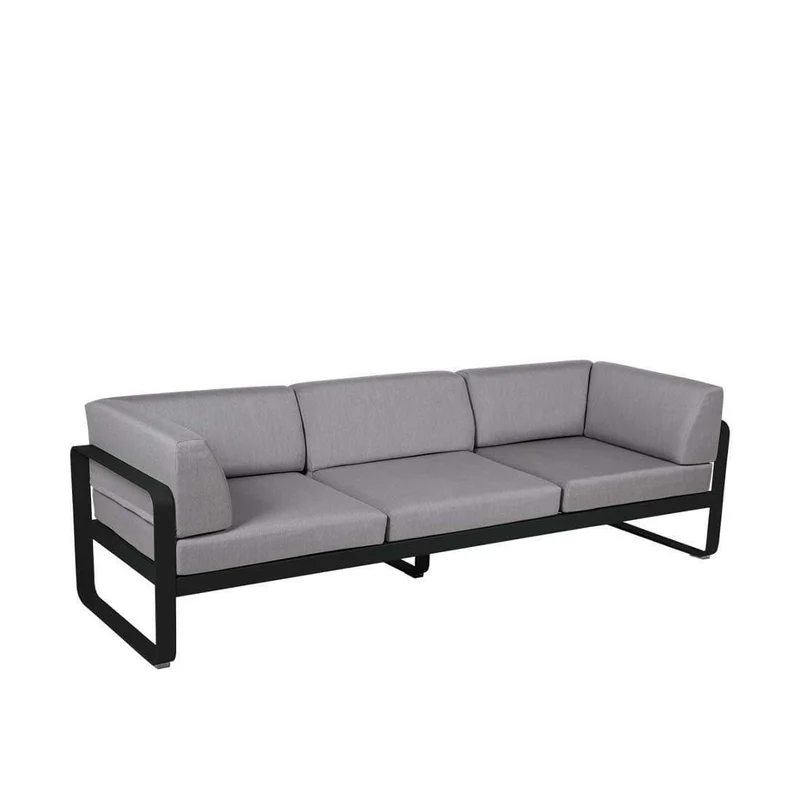 Gartensofa BELLEVIE - 3-Sitzer mit Seitenkissen