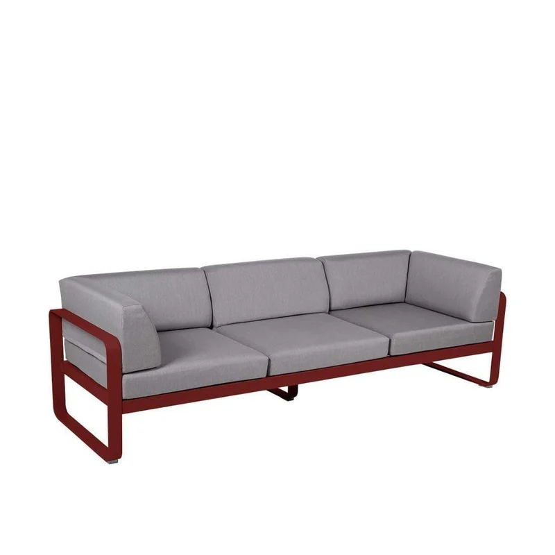 Gartensofa BELLEVIE - 3-Sitzer mit Seitenkissen