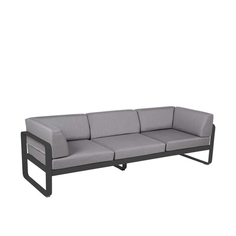 Gartensofa BELLEVIE - 3-Sitzer mit Seitenkissen