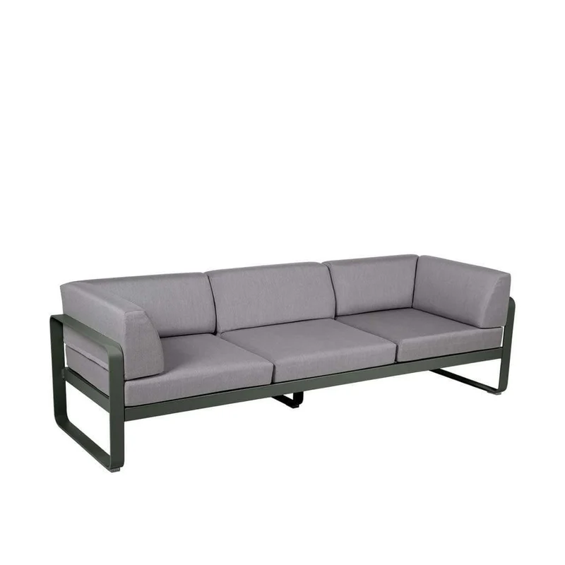 Gartensofa BELLEVIE - 3-Sitzer mit Seitenkissen
