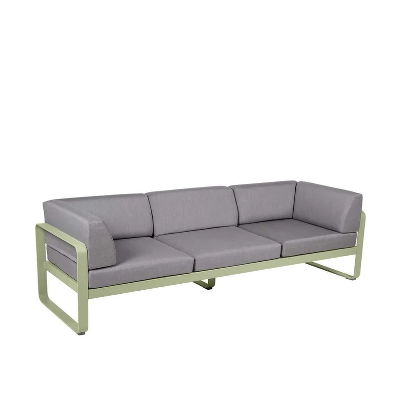 Gartensofa BELLEVIE - 3-Sitzer mit Seitenkissen