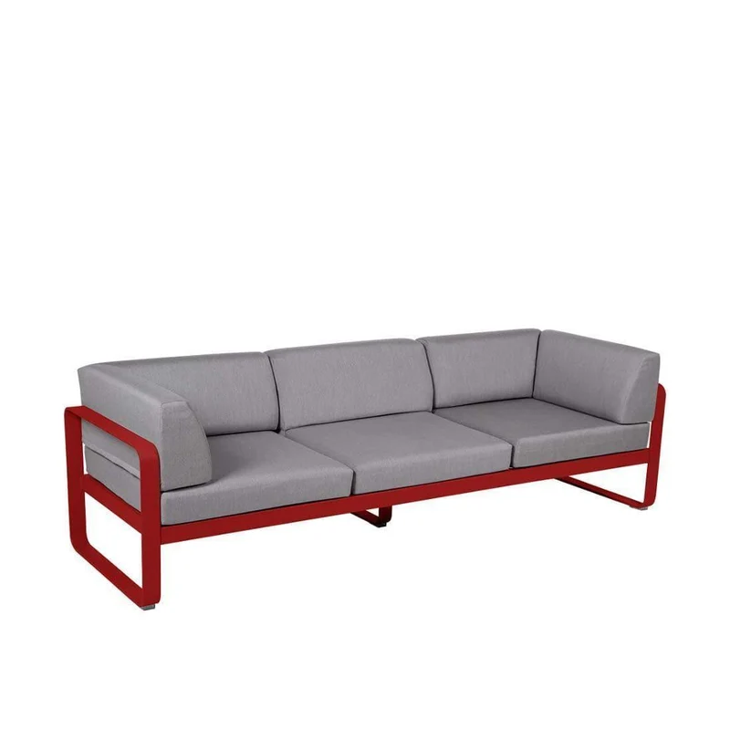 Gartensofa BELLEVIE - 3-Sitzer mit Seitenkissen