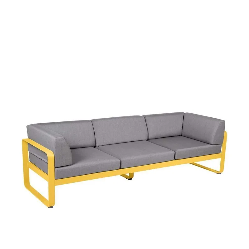 Gartensofa BELLEVIE - 3-Sitzer mit Seitenkissen