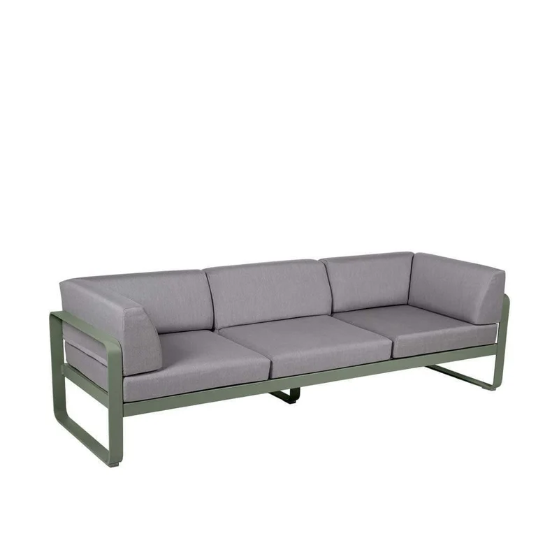Gartensofa BELLEVIE - 3-Sitzer mit Seitenkissen