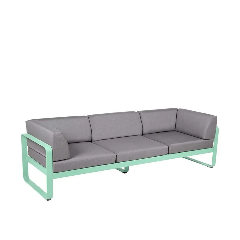 Gartensofa BELLEVIE - 3-Sitzer mit Seitenkissen