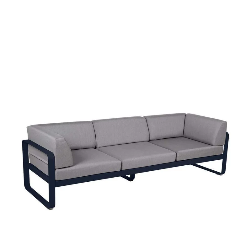 Gartensofa BELLEVIE - 3-Sitzer mit Seitenkissen