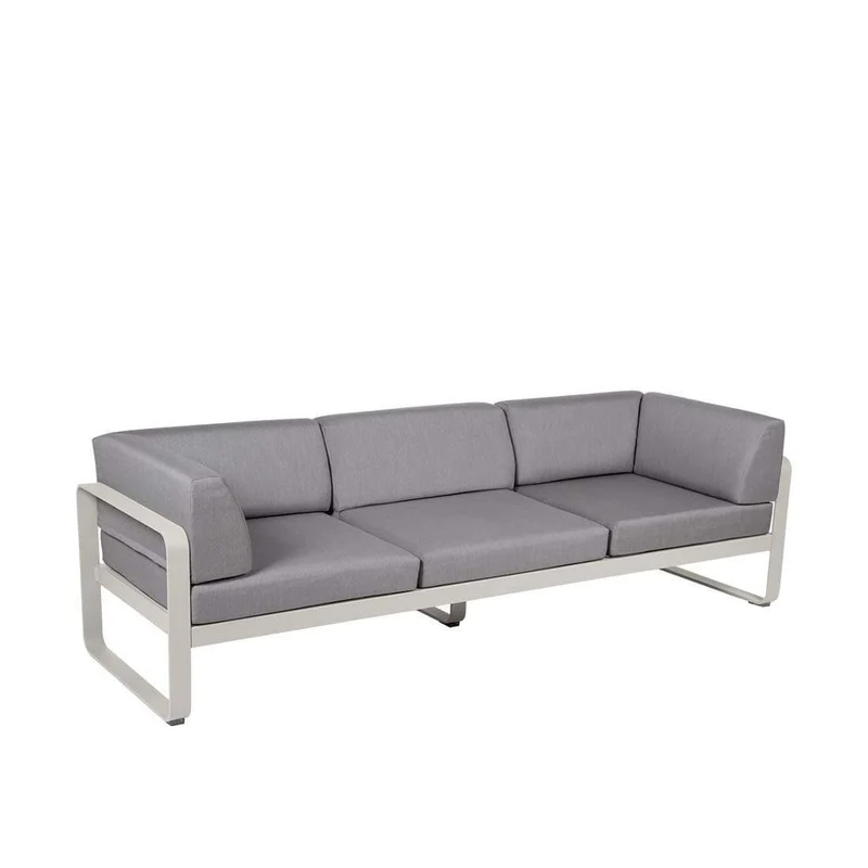 Gartensofa BELLEVIE - 3-Sitzer mit Seitenkissen