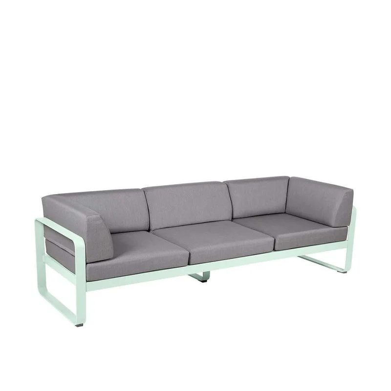 Gartensofa BELLEVIE - 3-Sitzer mit Seitenkissen