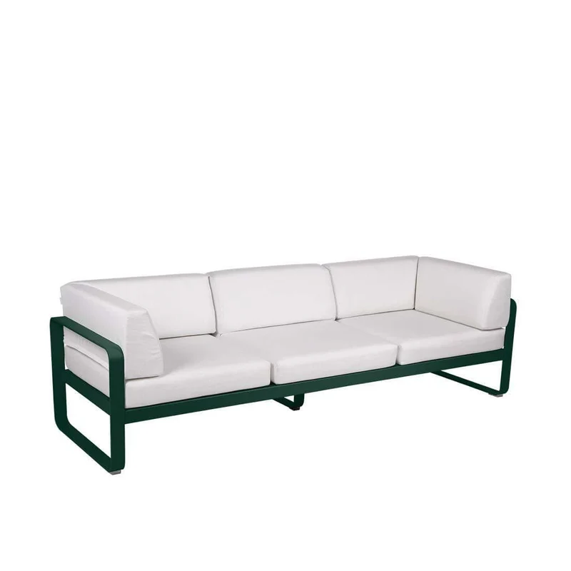 Gartensofa BELLEVIE - 3-Sitzer mit Seitenkissen