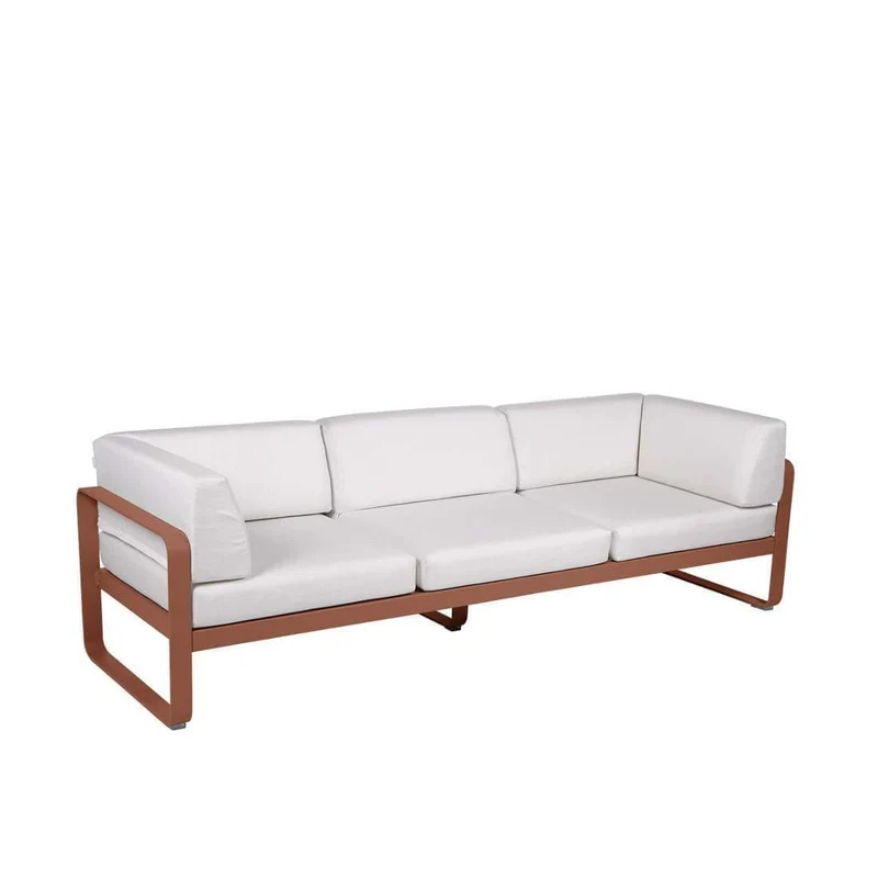 Gartensofa BELLEVIE - 3-Sitzer mit Seitenkissen
