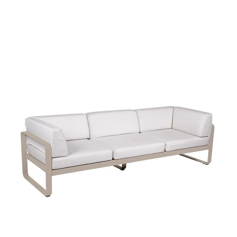 Gartensofa BELLEVIE - 3-Sitzer mit Seitenkissen
