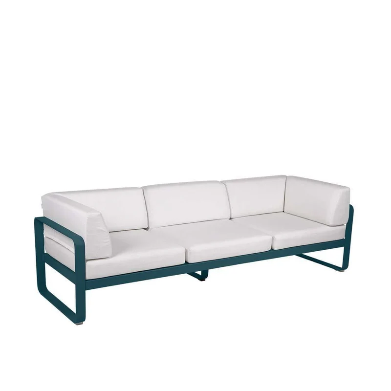 Gartensofa BELLEVIE - 3-Sitzer mit Seitenkissen
