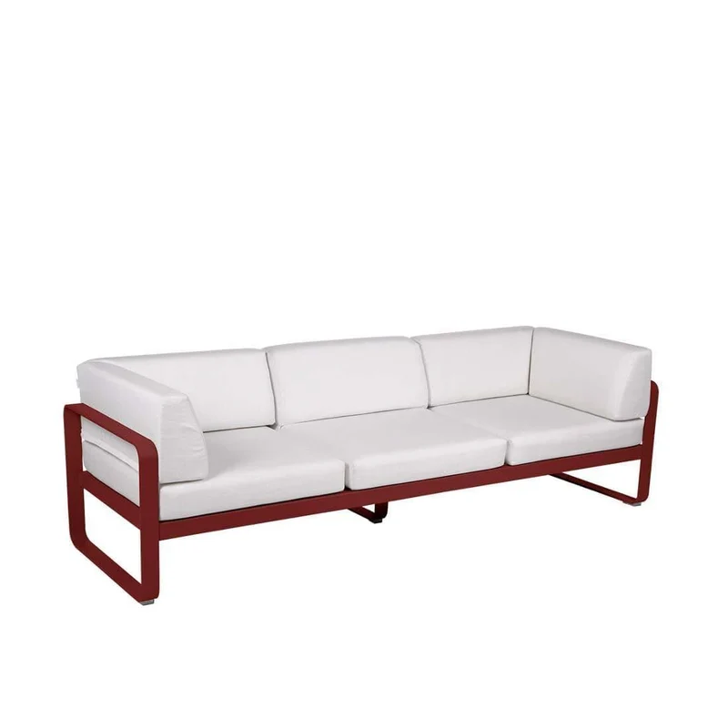 Gartensofa BELLEVIE - 3-Sitzer mit Seitenkissen
