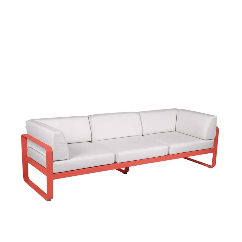 Gartensofa BELLEVIE - 3-Sitzer mit Seitenkissen