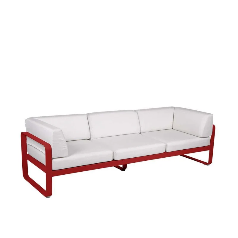 Gartensofa BELLEVIE - 3-Sitzer mit Seitenkissen