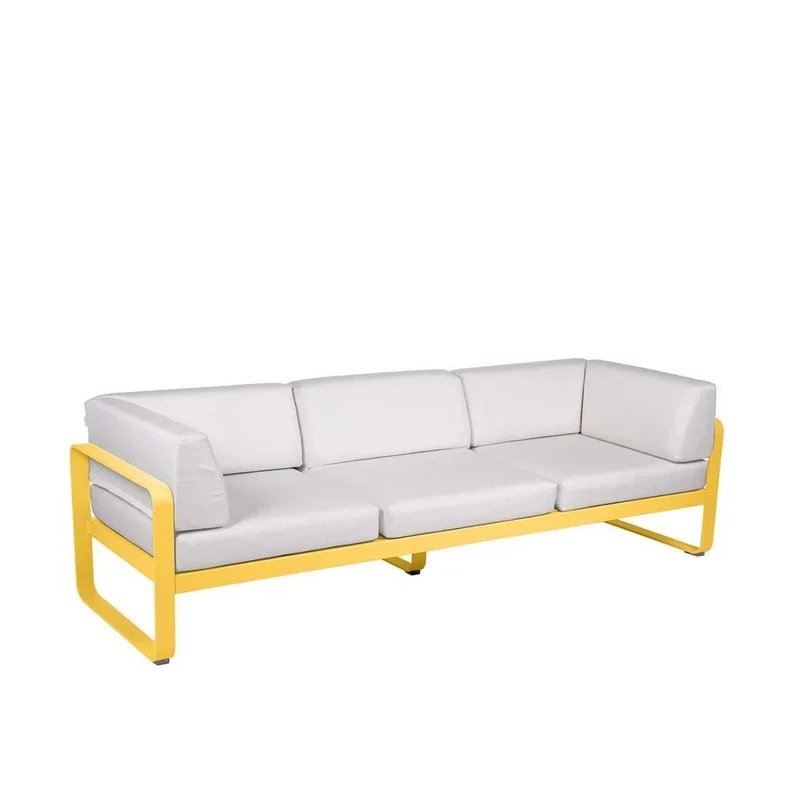 Gartensofa BELLEVIE - 3-Sitzer mit Seitenkissen