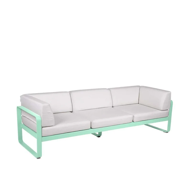 Gartensofa BELLEVIE - 3-Sitzer mit Seitenkissen