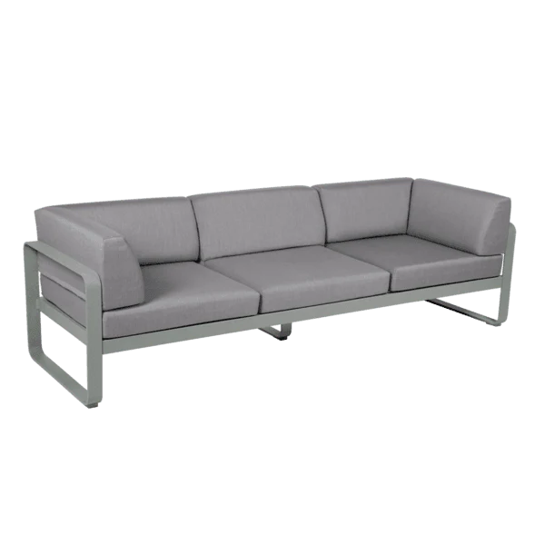 Gartensofa BELLEVIE - 3-Sitzer mit Seitenkissen
