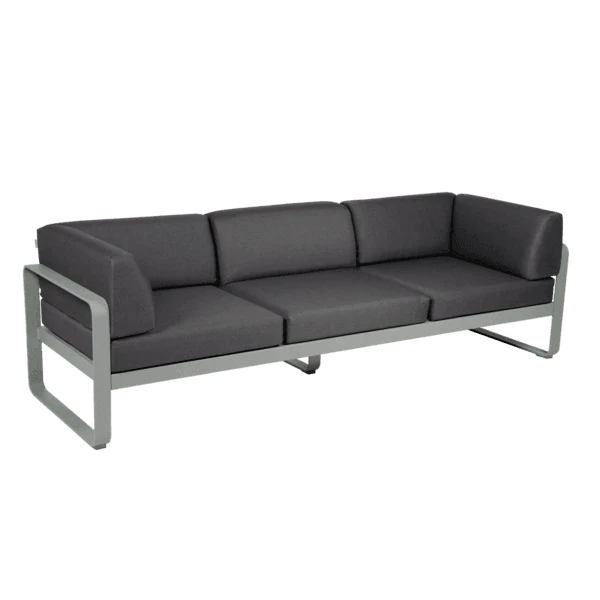 Gartensofa BELLEVIE - 3-Sitzer mit Seitenkissen