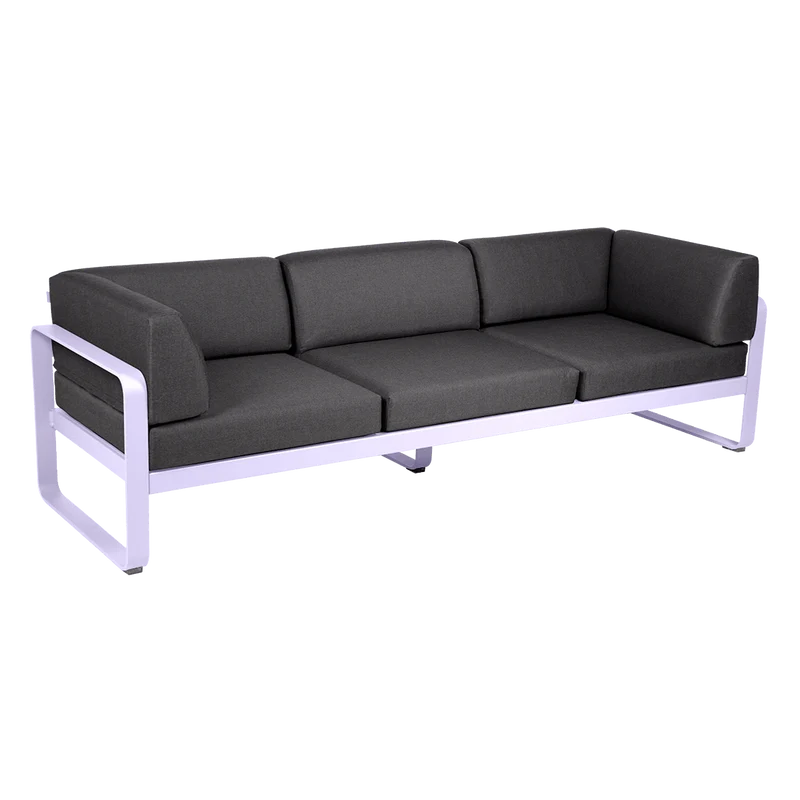 Gartensofa BELLEVIE - 3-Sitzer mit Seitenkissen