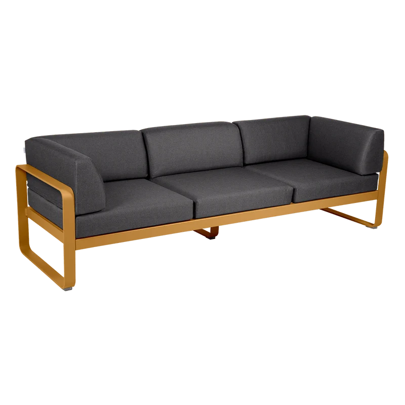 Gartensofa BELLEVIE - 3-Sitzer mit Seitenkissen