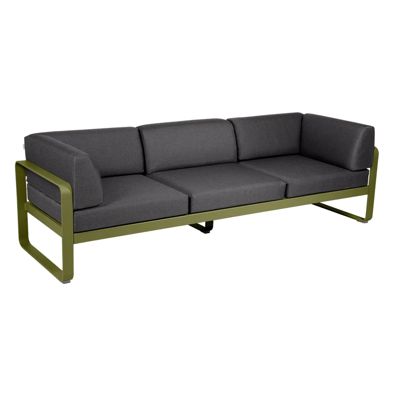 Gartensofa BELLEVIE - 3-Sitzer mit Seitenkissen