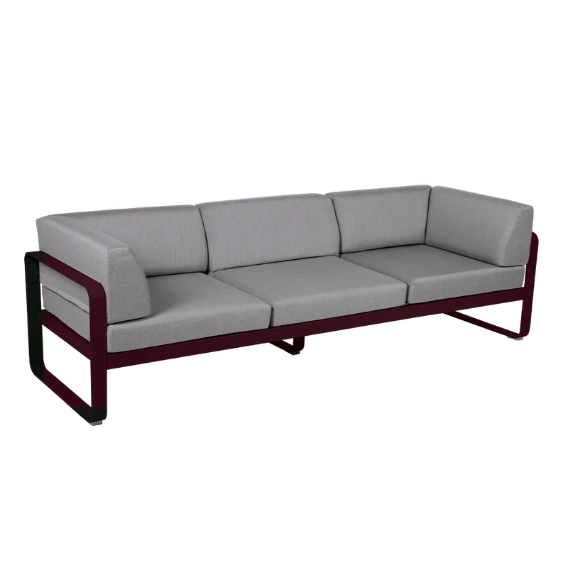 Gartensofa BELLEVIE - 3-Sitzer mit Seitenkissen