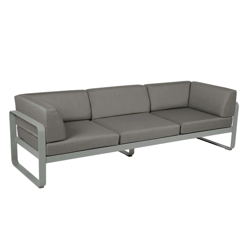 Gartensofa BELLEVIE - 3-Sitzer mit Seitenkissen