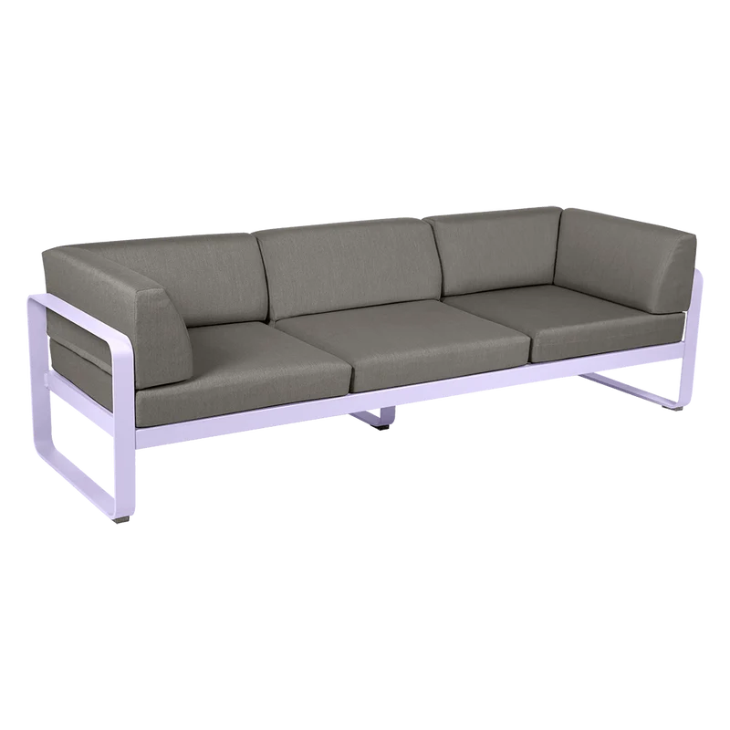 Gartensofa BELLEVIE - 3-Sitzer mit Seitenkissen