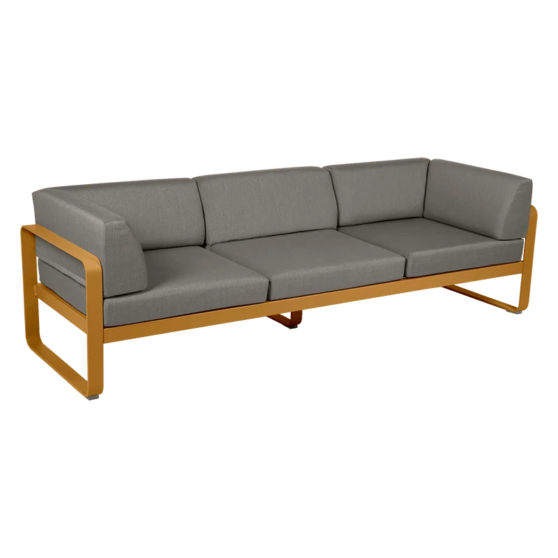 Gartensofa BELLEVIE - 3-Sitzer mit Seitenkissen
