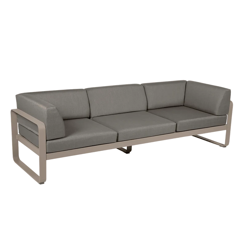 Gartensofa BELLEVIE - 3-Sitzer mit Seitenkissen
