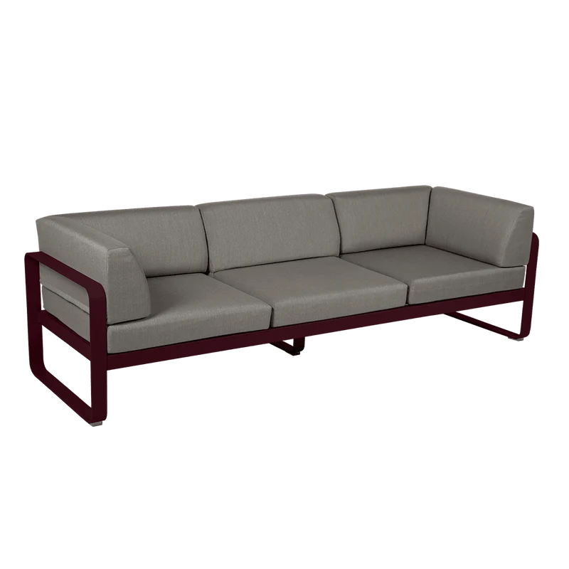 Gartensofa BELLEVIE - 3-Sitzer mit Seitenkissen