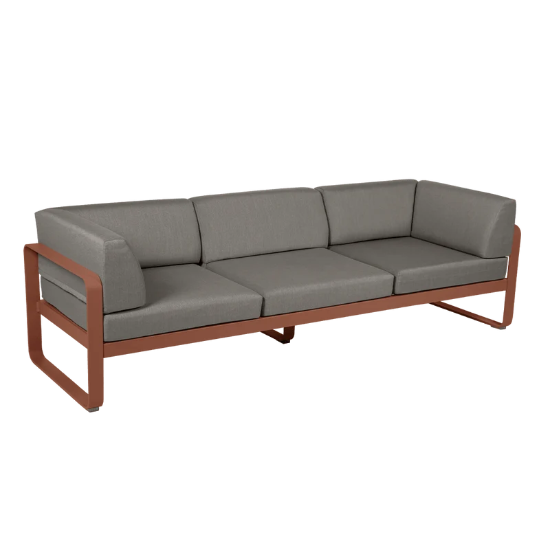 Gartensofa BELLEVIE - 3-Sitzer mit Seitenkissen