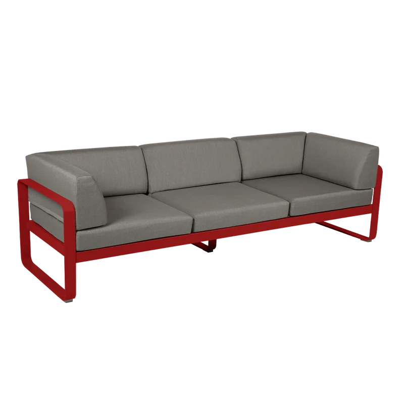Gartensofa BELLEVIE - 3-Sitzer mit Seitenkissen