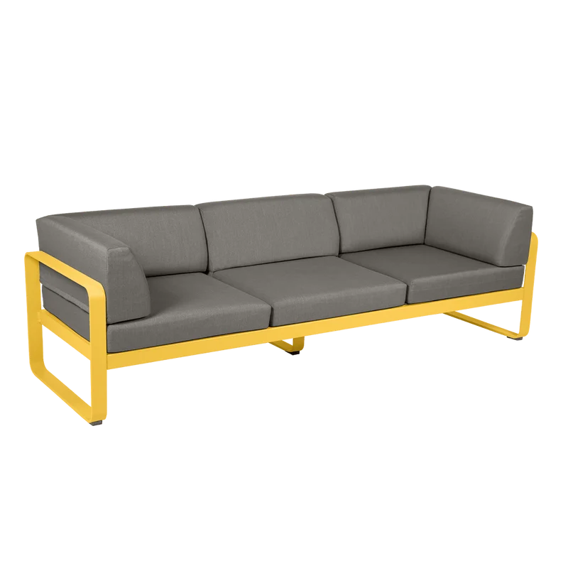 Gartensofa BELLEVIE - 3-Sitzer mit Seitenkissen
