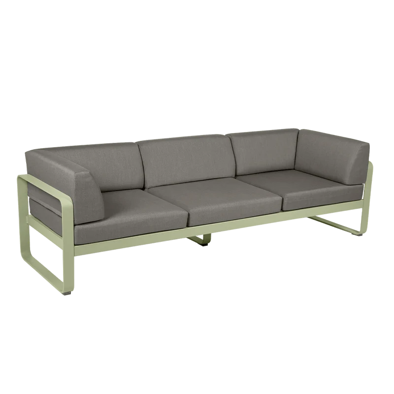 Gartensofa BELLEVIE - 3-Sitzer mit Seitenkissen