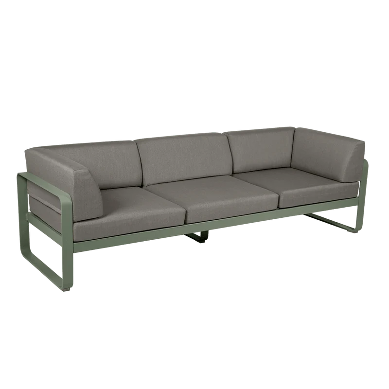 Gartensofa BELLEVIE - 3-Sitzer mit Seitenkissen