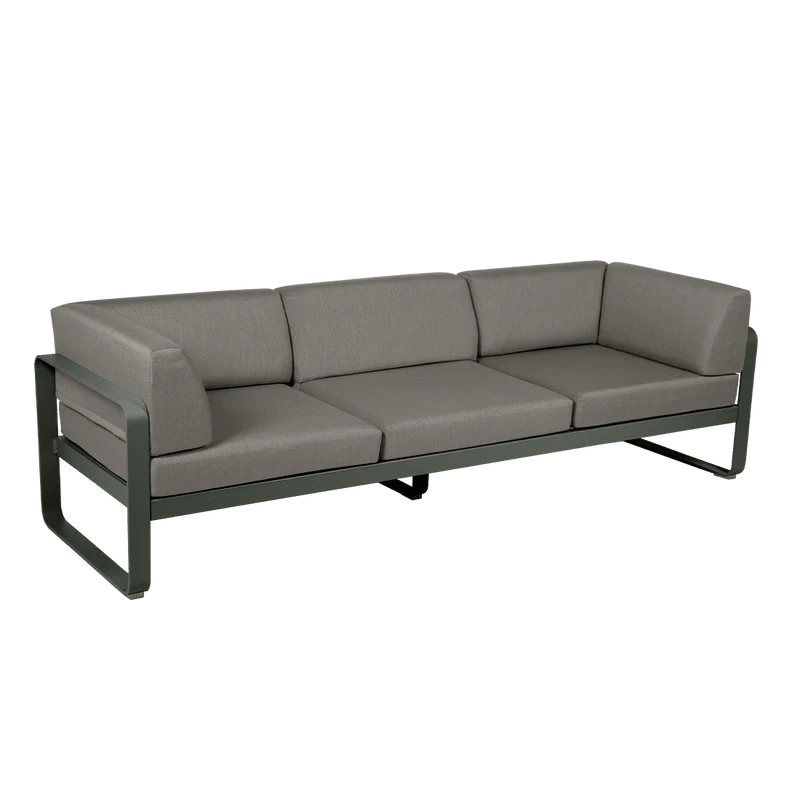 Gartensofa BELLEVIE - 3-Sitzer mit Seitenkissen