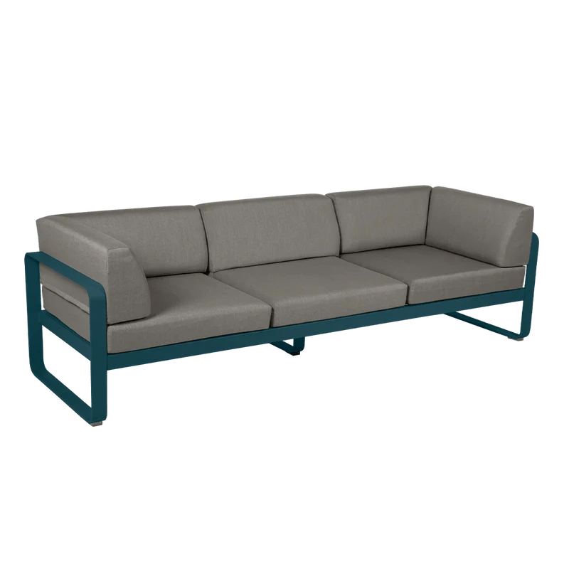 Gartensofa BELLEVIE - 3-Sitzer mit Seitenkissen