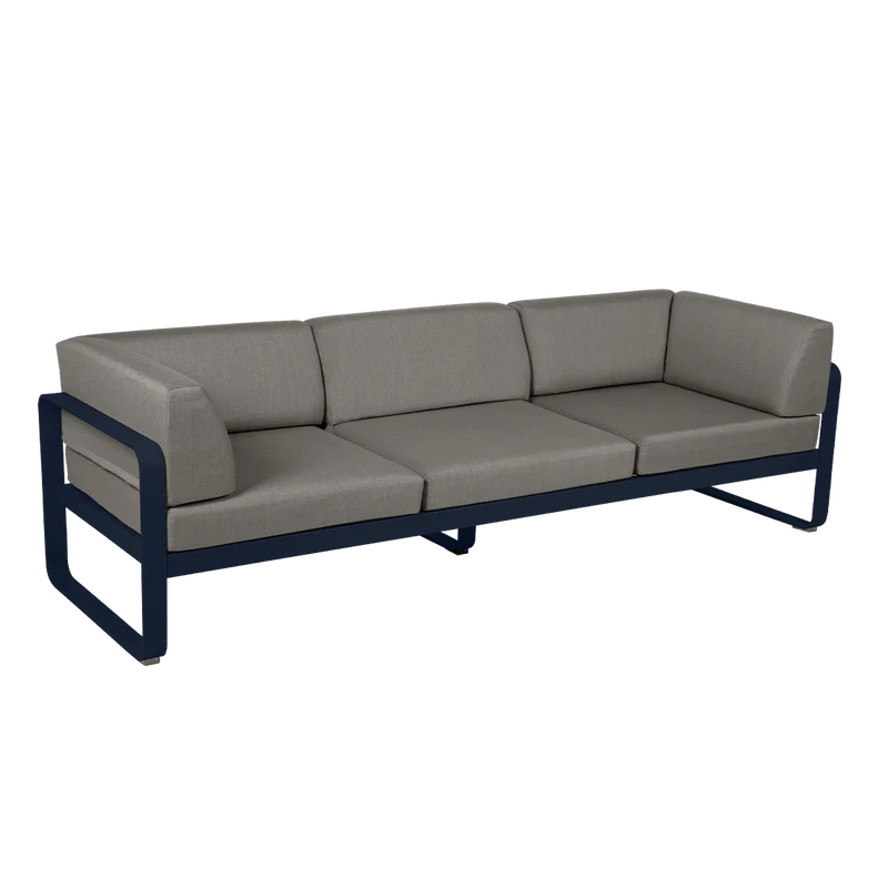 Gartensofa BELLEVIE - 3-Sitzer mit Seitenkissen
