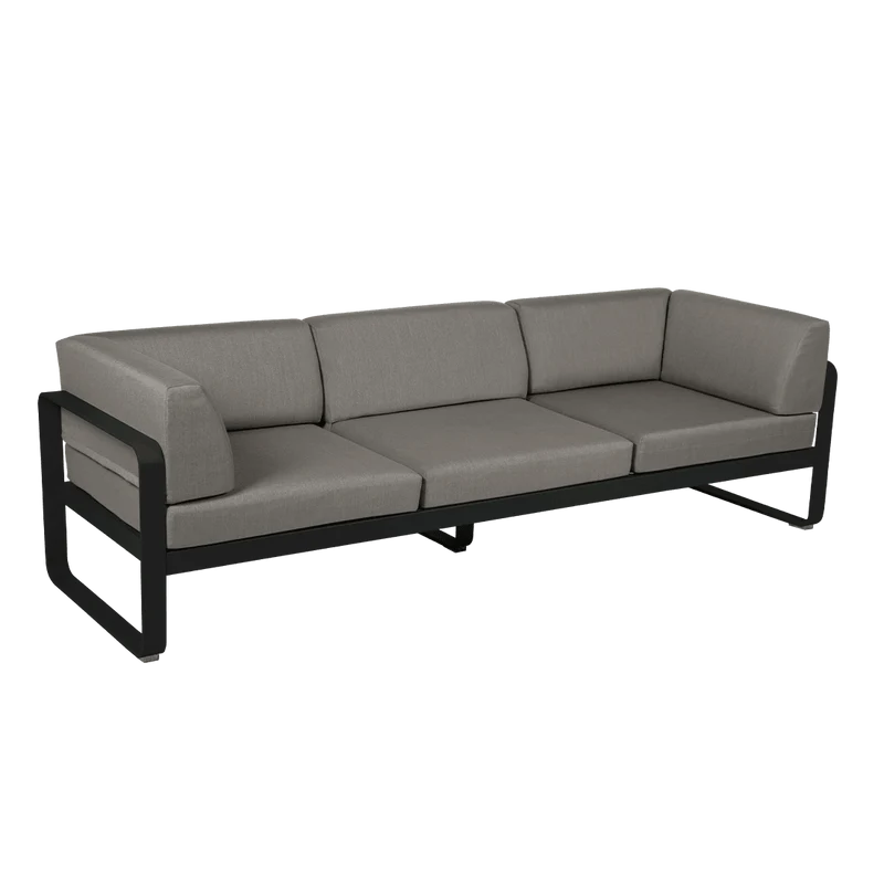 Gartensofa BELLEVIE - 3-Sitzer mit Seitenkissen