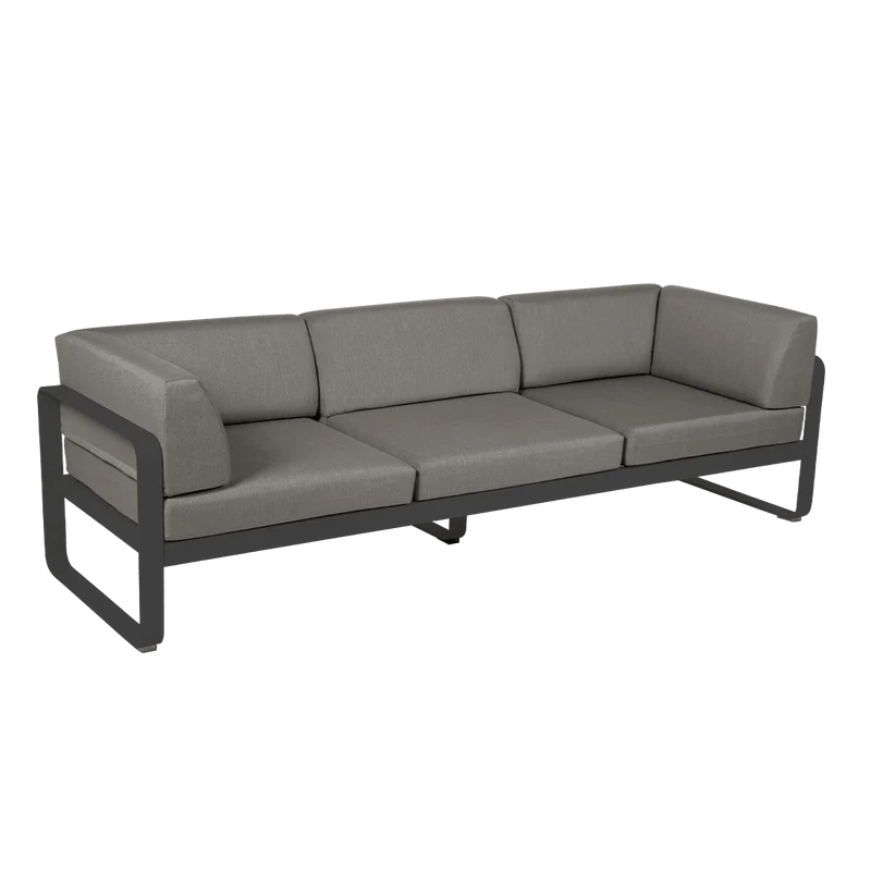 Gartensofa BELLEVIE - 3-Sitzer mit Seitenkissen
